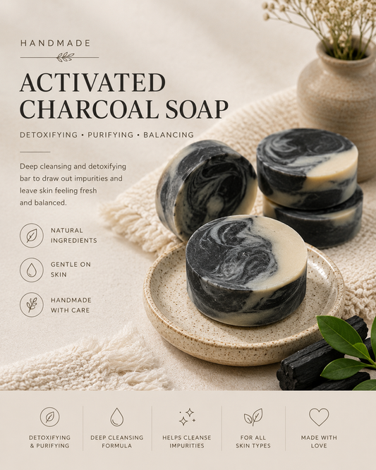 Marbled moon~Activated charcoal Shampoo Bar
