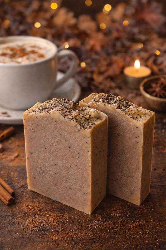 Chai latte cold process soap